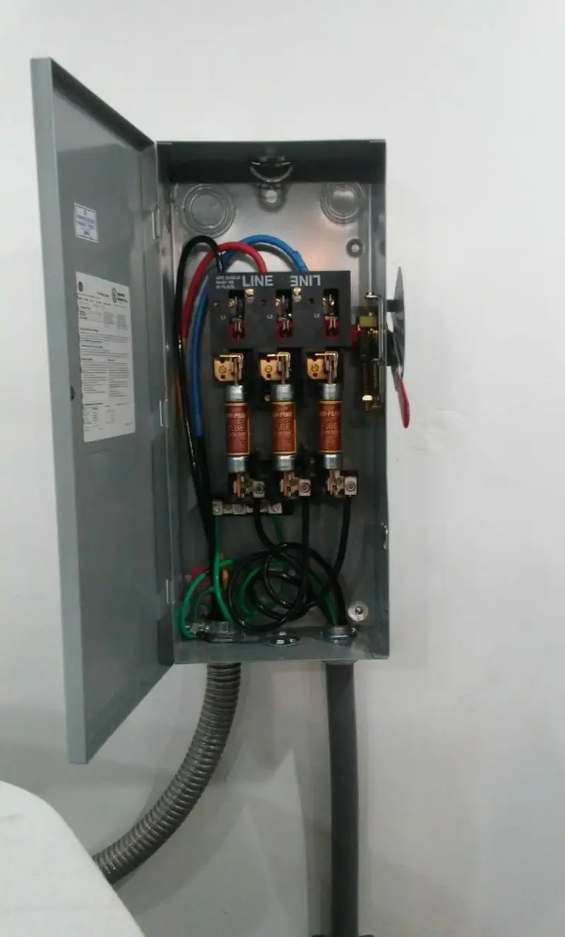 Three-phase disconnect switch installed for Electrical Wiring & Rewiring in Providence Village
